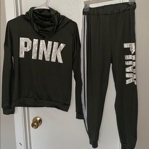 Super cute olive green PINK 2pc set